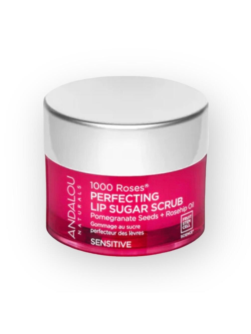 new Andalou Naturals ⚘ 1000 Roses Perfecting Lip Sugar Scrub ⚘ Full Size in Box